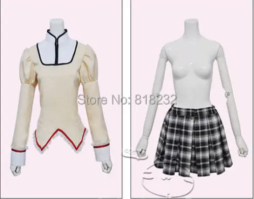 Puella Magi Madoka Magica Kaname /Akemi Homura School Uniform Dress Anime Cosplay Costumes |