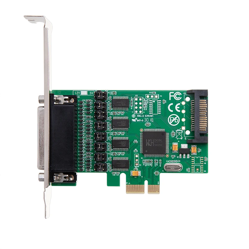Последовательный адаптер 4 порта RS 232 последовательный DB9 PCI Express RS232 в PCIe плата