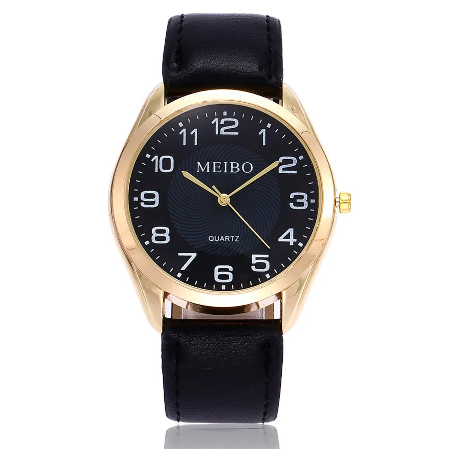 Женские повседневные кварцевые Кожаный ремешок Newv Аналоговый футляр для