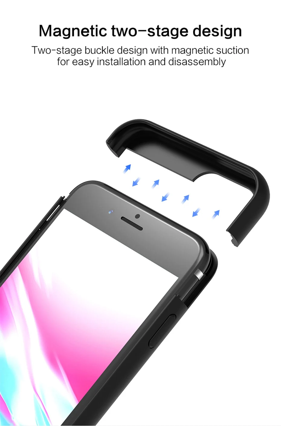 LINGCHEN чехол для аккумулятора iPhone 6000 мАч для iPhone 8 7 6 6S Plus внешний аккумулятор чехол 5000 мАч Зарядное устройство задняя крышка