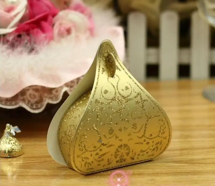 Коробка для конфет в виде золотого порошка Подарочная коробка свадебной