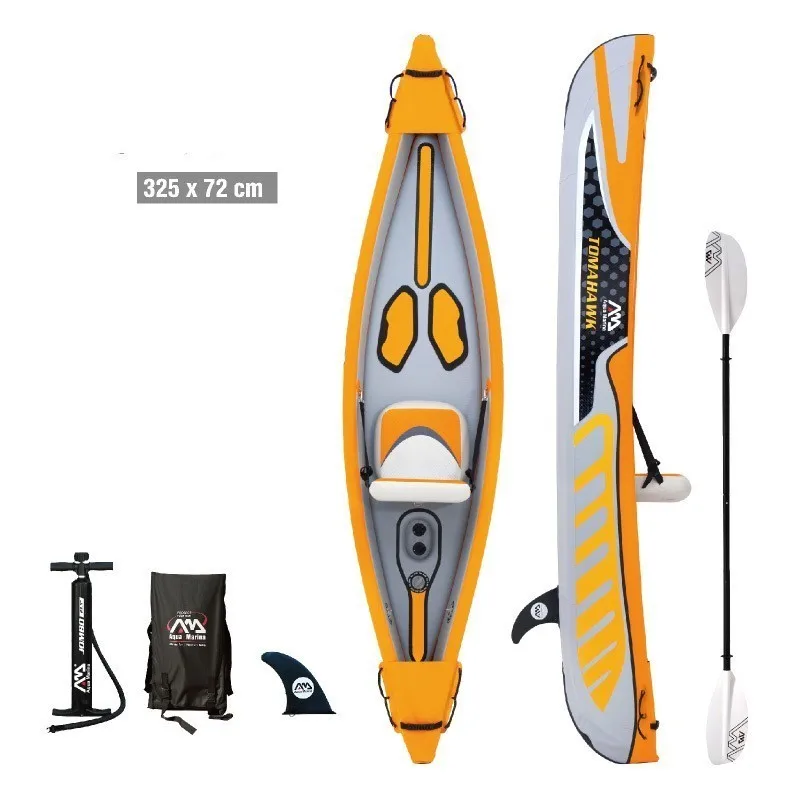 Luxury Tomahawk single double canoe kayaking high-end inflatable boat imported drawing material shipping speed delivery | Спорт и
