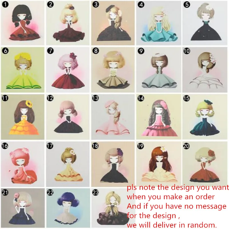 10cm X 10cm Милые девушки DIY чувствовал Лен Хлопок Ткань куклы для пошива моделей ремесел ремесленные печатных материал Лоскутная сумка ткань - Цвет: 10cm X 10cm