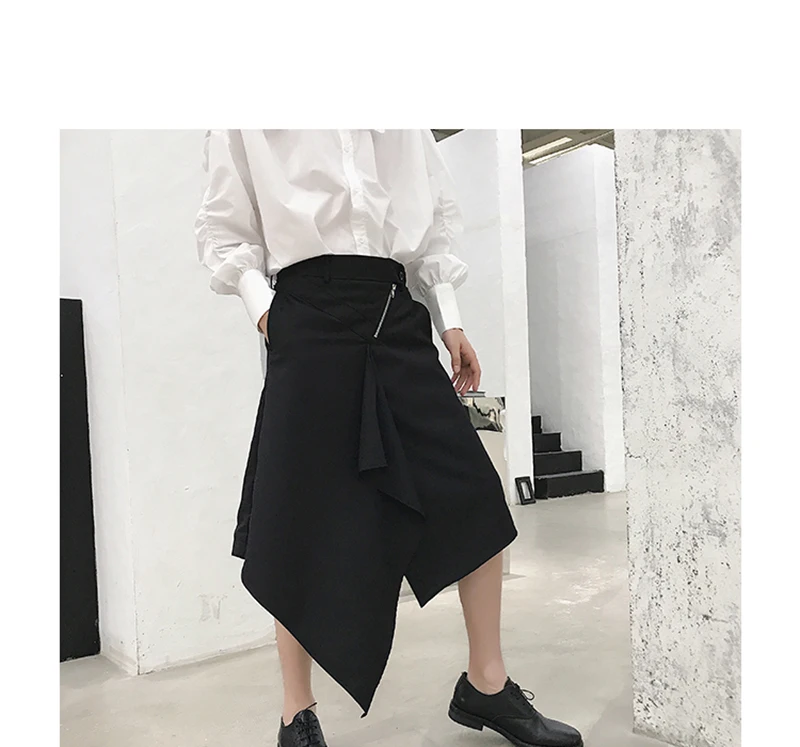 Шаровары Длинные мешковатые шорты мужские хип-хоп Короткие юбки Kilt Harajuku бермуды Masculina повседневные свободные мужские шорты одежда для панк-рейва S6T7