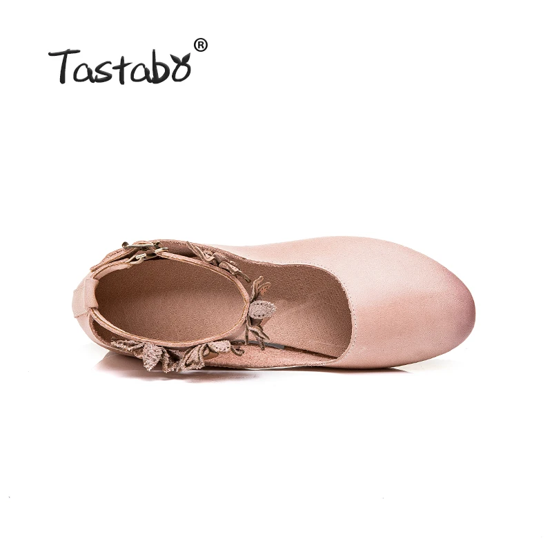 Tastabo/Новинка Кожаная женская Пряжка для туфель до лодыжки Тонкие туфли Простая и