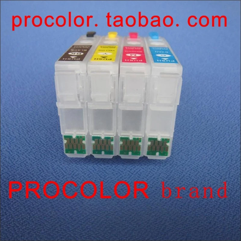 

PROCOLOR New Refillable Inkjet cartridges European version,T1801-4,T1811-4 with Auto Reset chips for epson XP-215/415/305/405A