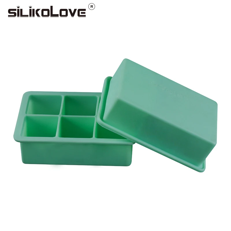SILIKOLOVE 6 полости 3d магический большой силиконовый ледяной кубик производитель формы квадратный DIY фруктовый льдогенератор Кухня Бар питьевой аксессуар