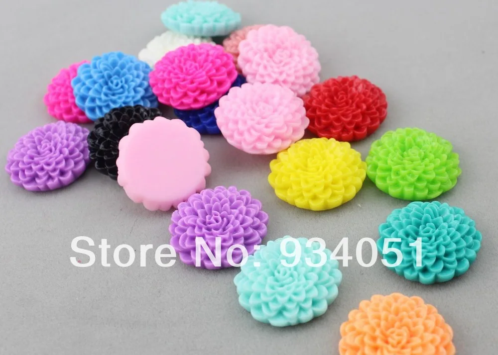 50 шт./лот разноцветные кабошоны из каучука мама плоские хризантемы цветы кабины 25