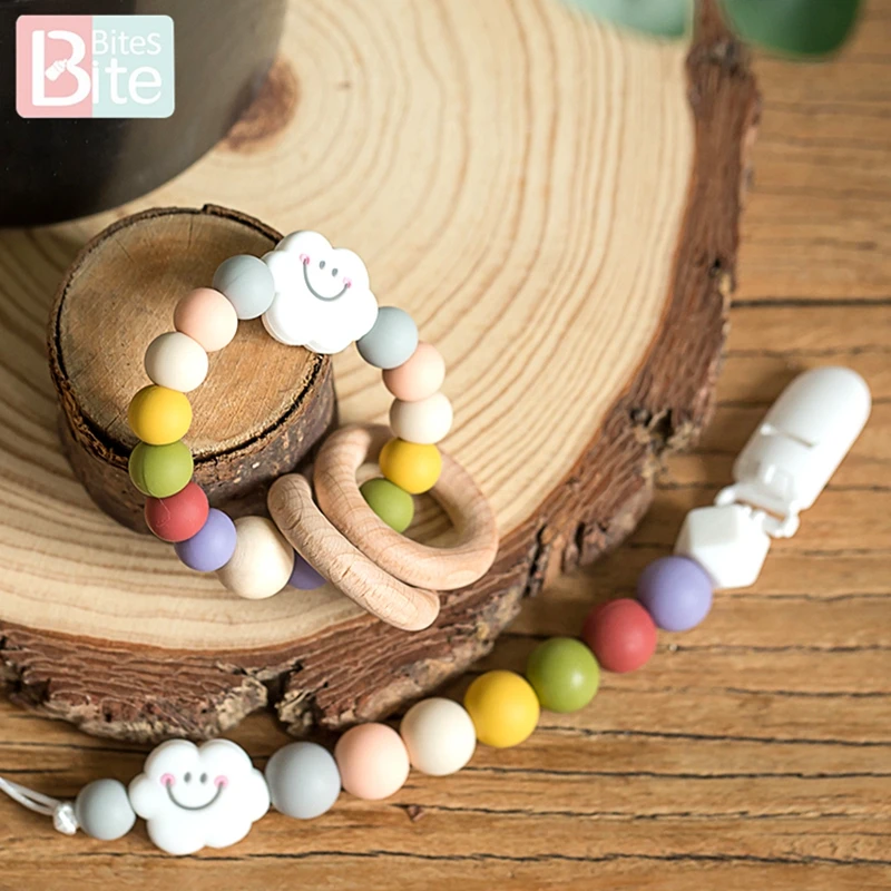 1 шт. силиконовые цепочки для укусов радужная мультяшная цепочка прорезывания