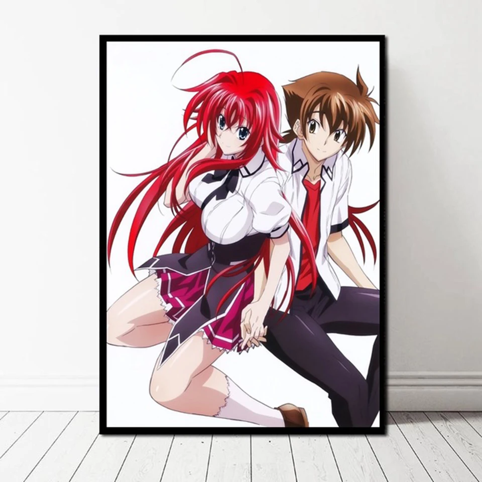 Hd Nordic Modern Hang Pictures High School DXD Rias Gremory Silk Anime Posters Home Decor Girls Wall модульная Картина на