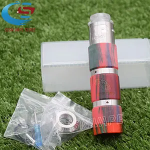 Red Silver Электронная сигарета sob mod комплект 18650 батарея с QP KALI V2 RDA Fatality RDA атомайзер 25 мм vape механический мод для испарителя комплект - Цвет: Red Silver