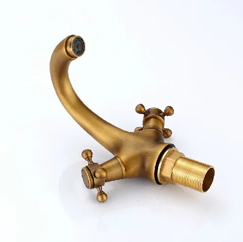 Античный латунный Смеситель для ванной комнаты кран Водопад раковины