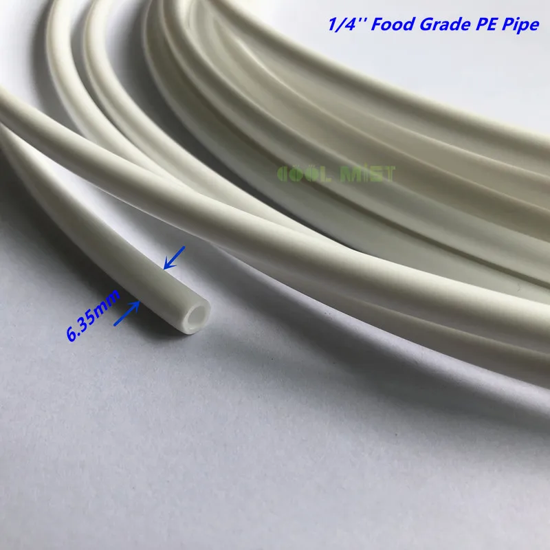 White tubing 1M S028 Лучшая цена сельского хозяйства micro воды туман комплект портативный система охлаждения с латунным соплом полиэтиленовый трубопровод Полив kit - Цвет: White tubing 1M