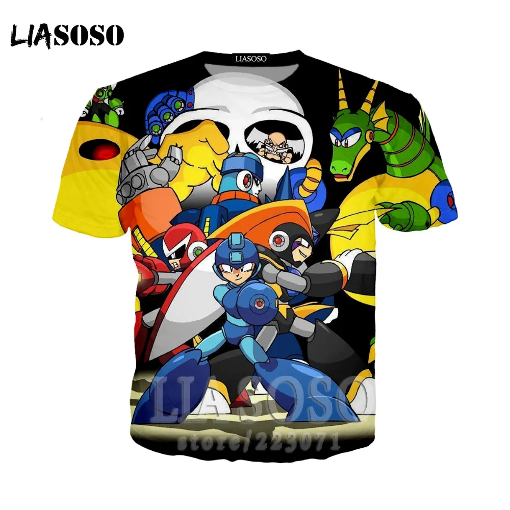 Футболка LIASOSO mega man genesis рисунок 3d печать футболка рубашка Косплей Рокман X легенды