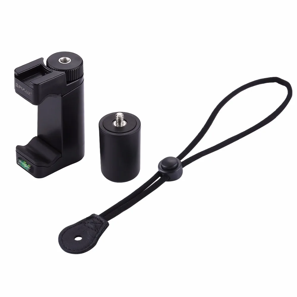F-Mount смартфон ручка с ремешком на запястье, адаптер для крепления штатива и холодное крепление для обуви для светодиодного видео света и микро
