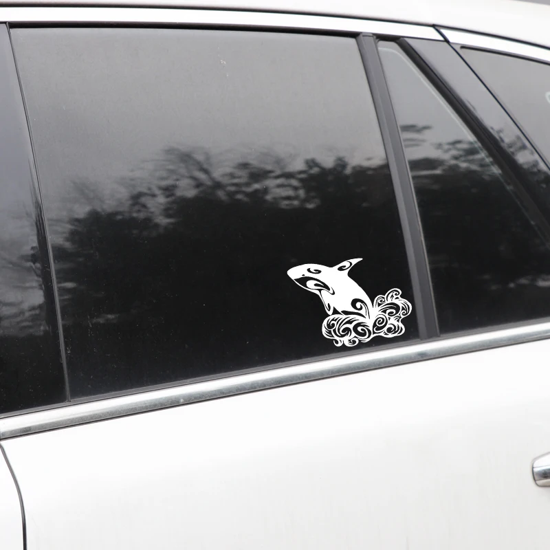 YJZT 17.3CM*13.1CM Whale Decorate Cartoon Pattern Car Trunk Sticker Vinyl Decal Black/Silver C4-2206 | Автомобили и мотоциклы