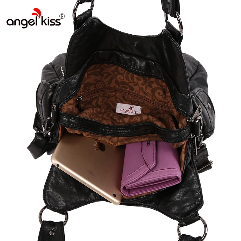 Бренд Angelkiss, женские сумки через плечо, вместительные сумки, сумки для женщин, искусственная кожа, моющаяся сумка через плечо, роскошная сумка, женские сумки, дизайнерская сумка-тоут