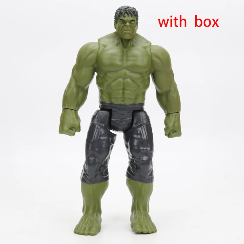 green hulk box 30 см Бесконечность Войны Титанов герой серии танос Халк Бастер ПВХ Фигурки Мстители 3 фигурка Коллекционная модель куклы игрушки - Цвет: green hulk box