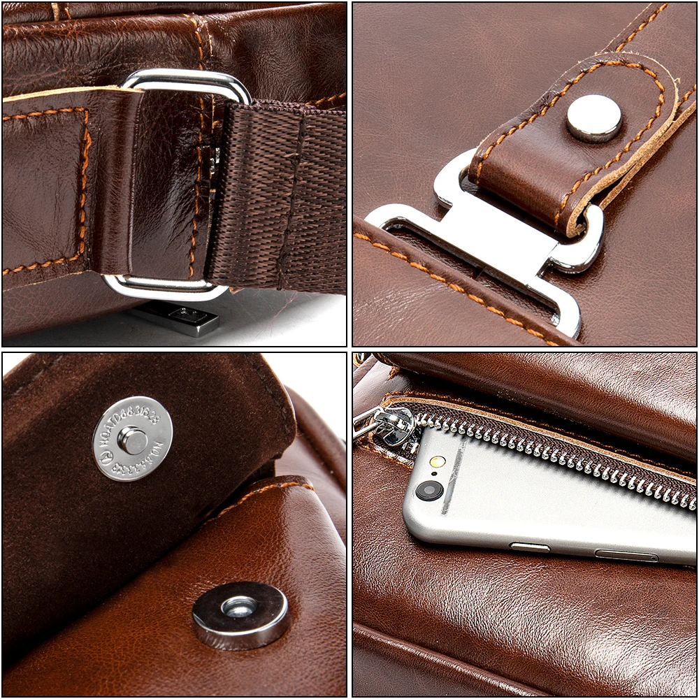 New Arrivals Premium Genuine Leather Men Messenger Bags 2020 Large Capacity Man Cross-body Bags Bolsa Masculina Men Leather Bag