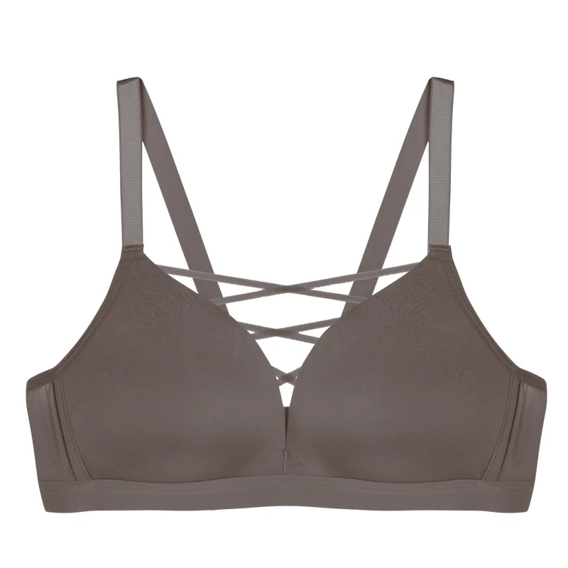 Brown Perfering Bralette, без косточек, бюстгальтеры для женщин, нижнее белье, пуш-ап, женское нижнее белье, бесшовный бюстгальтер, женский сексуальный беспроводной бюстгальтер Bragas - Цвет: Brown