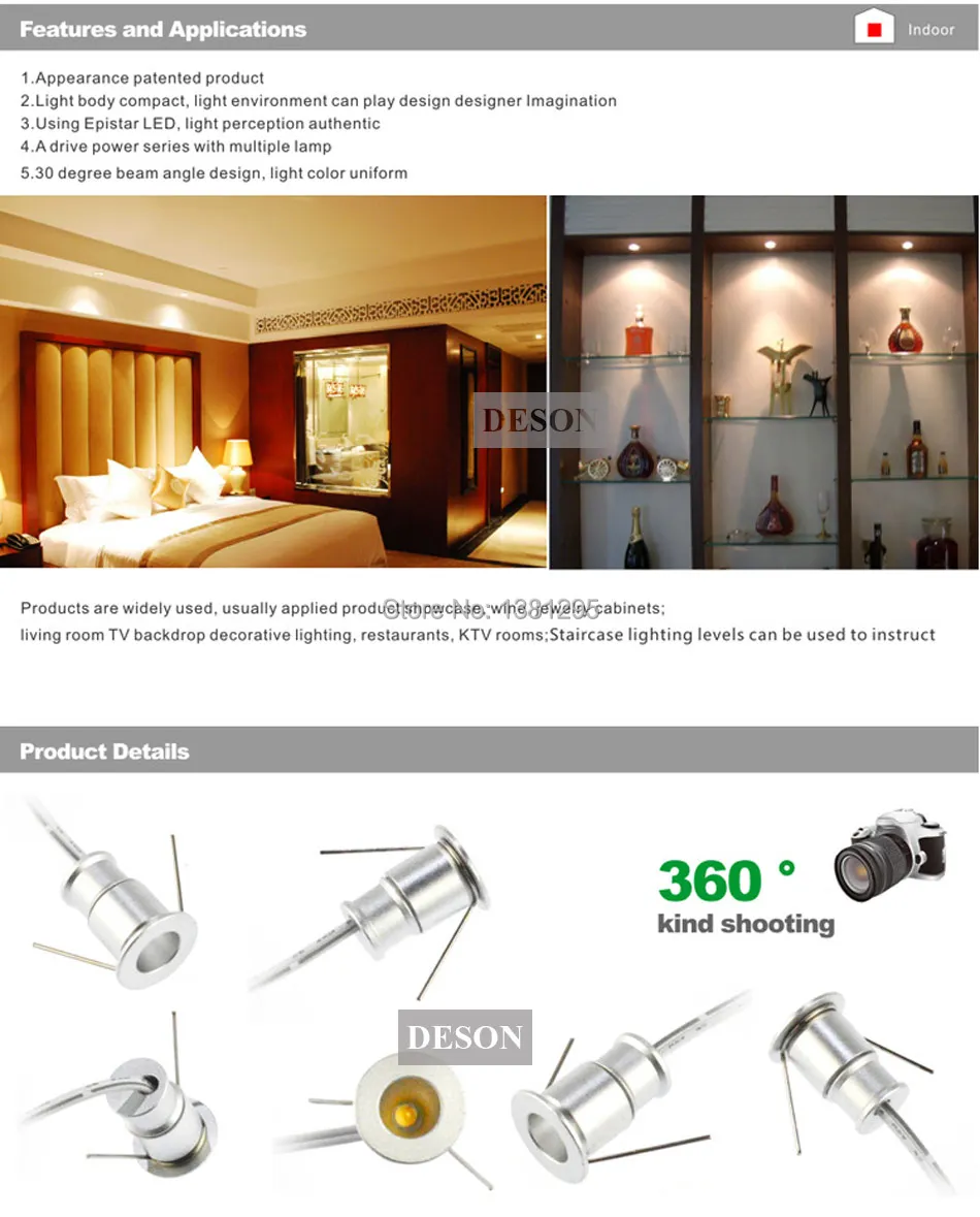 Mini LED Light Ceiling Lamp Dimmable Recessed Spot 1W 6PCS/Set Star Lighting Design Bedroom Bathroom Kitchen DHL | Лампы и освещение