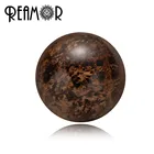 Бусины Из бронзита REAMOR, круглые, гладкие, незакрепленные, Размер 6810 мм