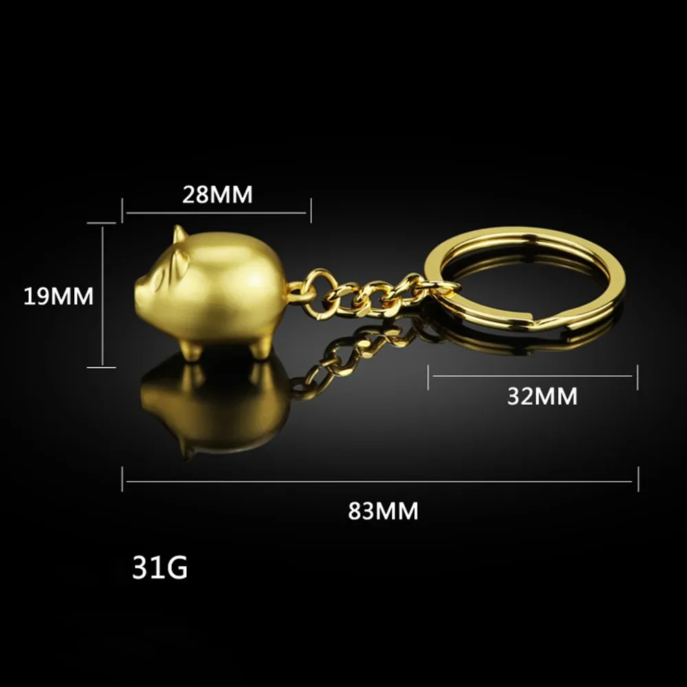 Zodiac Piglet Key Ring Gift Pendant Metal Gold Pig Silver llaveros para mujer porte clef portachiavi | Украшения и аксессуары