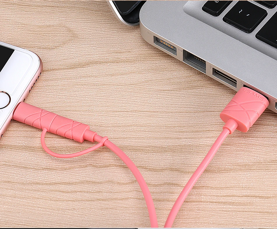 USAMS Micro usb кабель быстрое зарядное устройство Usb зарядный кабель для iPhone 8 8 plus кабель usb