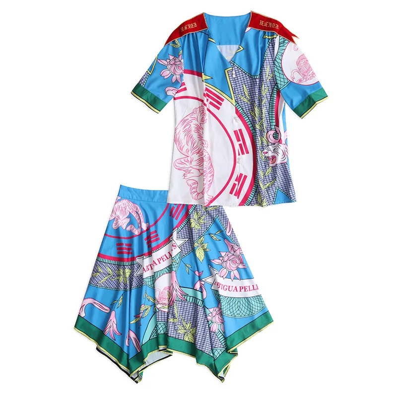 Женский комплект из двух предметов модный костюм с юбкой и v образным вырезом +