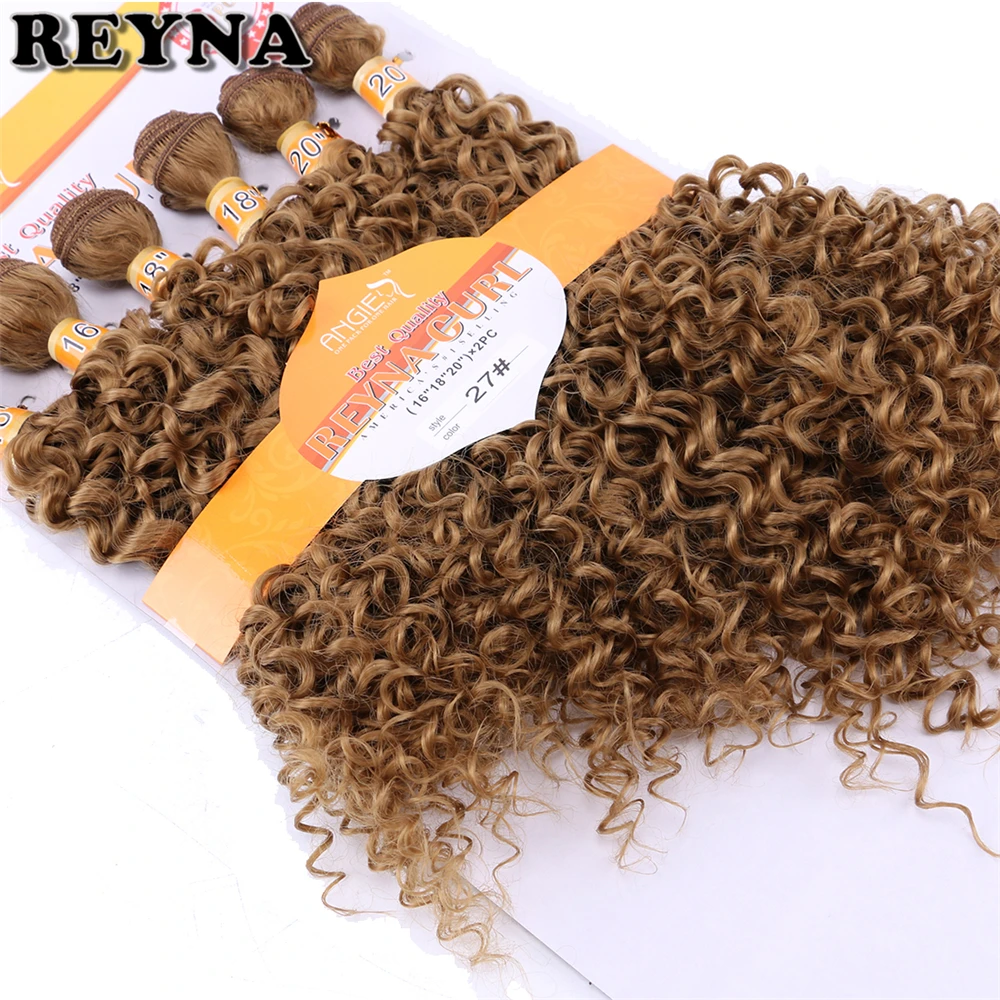 Kinky Curly Wave High Temperature Fiber Weave REYNA Synthetic Hair Bundles 6pcs/Lot hair Gram