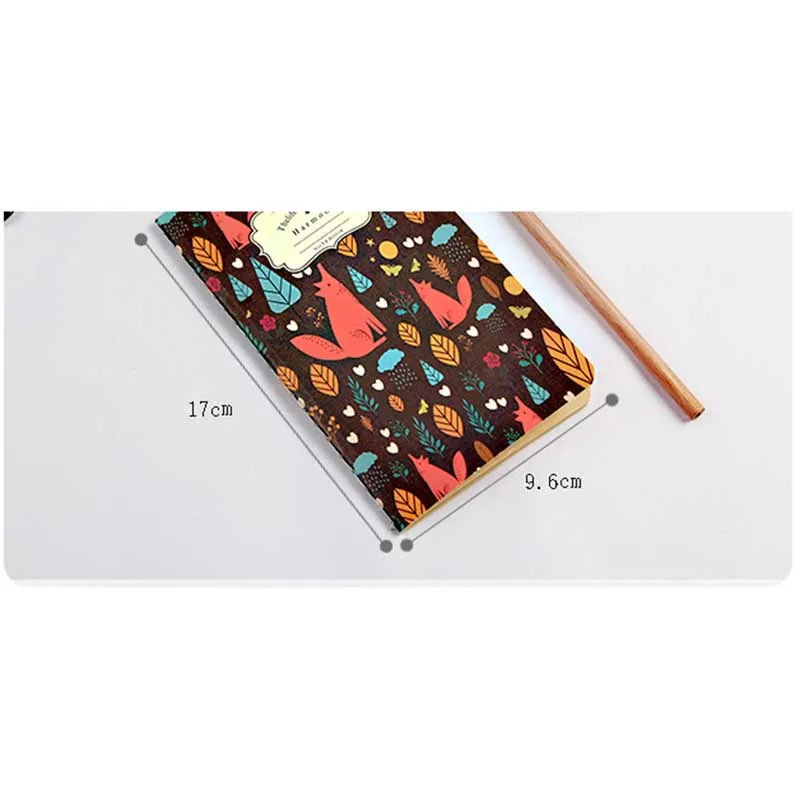 1 шт. кожаный Ретро 48k маленький блокнот с цветочным принтом|Записные книжки| |