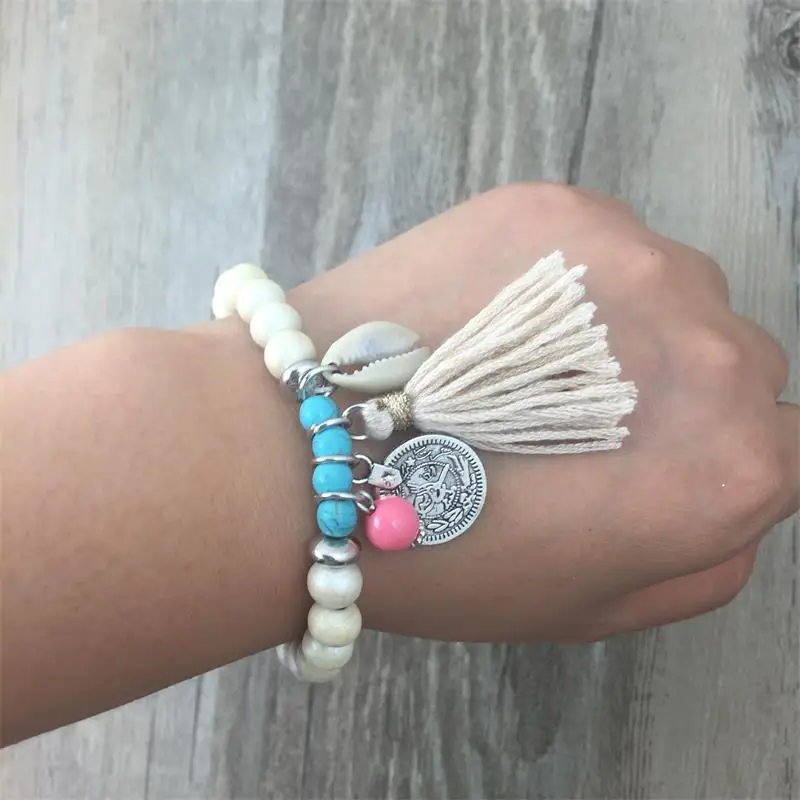 Модный декоративный браслет в стиле бохо для девочки 6 цветов хит продаж летней