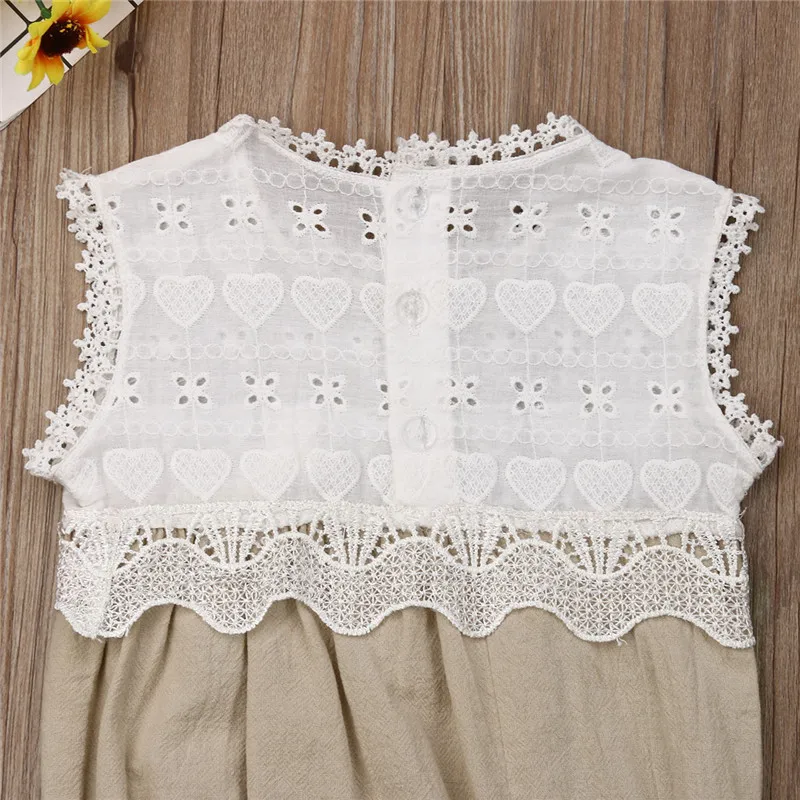 Новинка милые комбинезоны для маленьких девочек одежда без рукавов в стиле