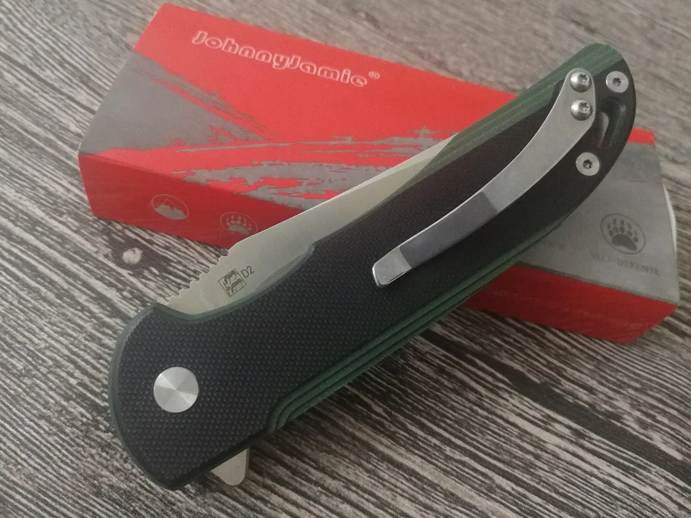 Фирма jonnyjamie Persici C10GP тактический нож D2 стальное лезвие G10 Ручка шарикоподшипник нож для охоты и кемпинга подставка для ножей