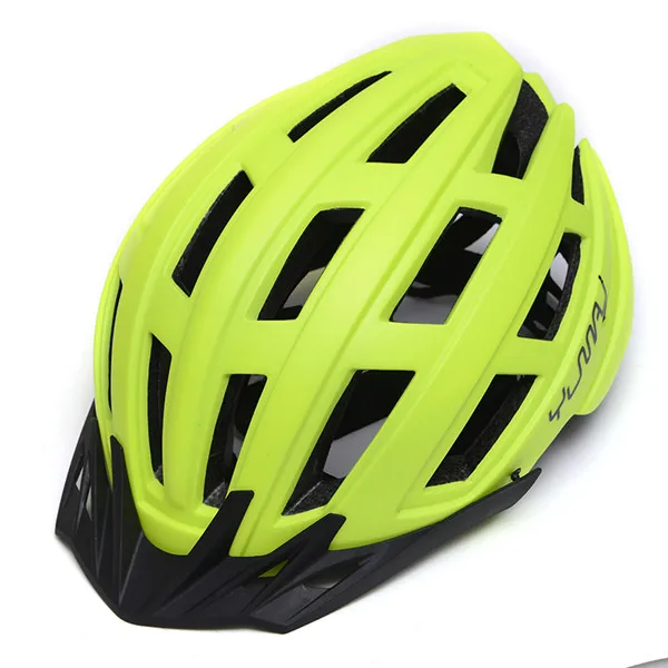 fluo green Мужской велосипедный шлем, шлем для велоспорта, шлем для велоспорта, шлем для горного велосипеда, велосипедный шлем BMX TRAIL XC, велосипедное снаряжение для мужчин t - Цвет: fluo green