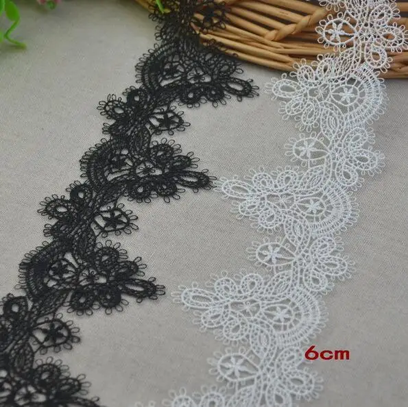 Лидер продаж изысканная Водорастворимая кружевная тканевая лента 10 ярдов белого