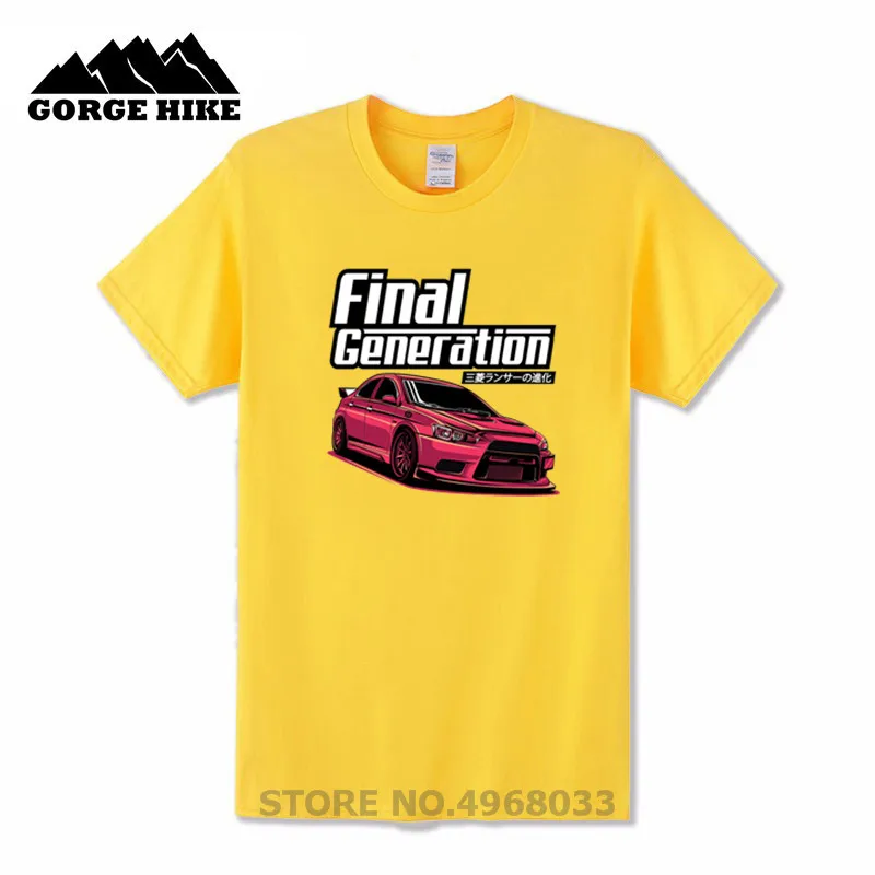 Потрясающая уличная Мужская футболка с коротким рукавом EVO X JDM Car Final Generation AE 86