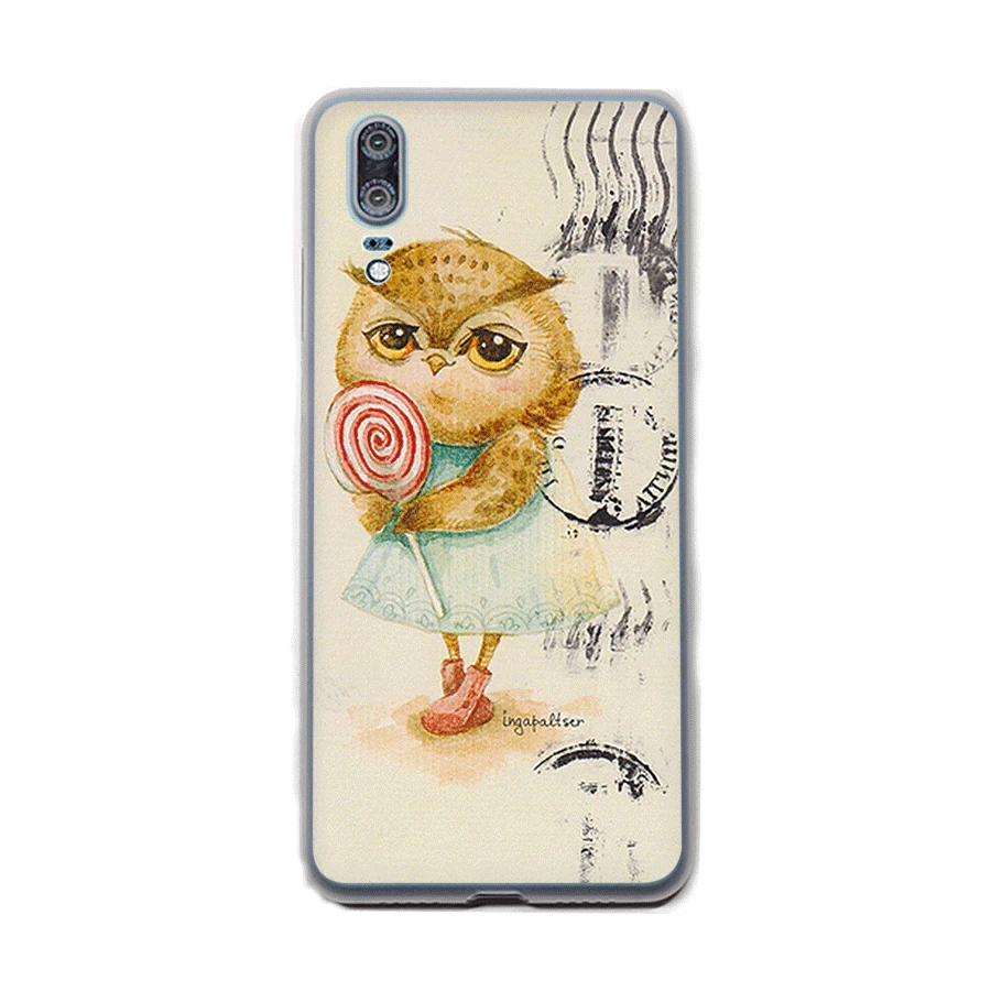 Милый чехол для телефона с рисунком совы Huawei Y5 Y6 Y7 Y9 Mate 10 20 Pro Lite Nova 2 3 2i 4i 4
