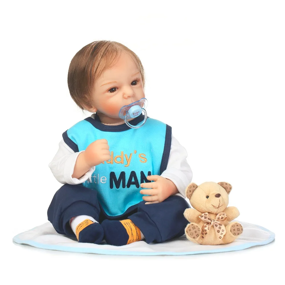 

new design 50cm About 20'' soft Silicone Bebes Reborn Bonecas Play Toys For Babies Bathing Bebe Alive Doll As Enducational Doll