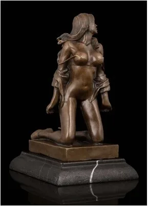 Искусство ремесла медная Западная скульптура голые леди бронзовые