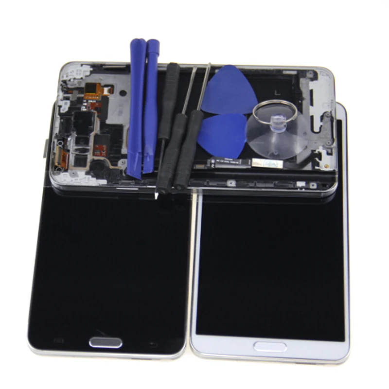 Черный белый совместимый для samsung Galaxy Note 3 N9005 ЖК-дисплей сенсорный экран дигитайзер с рамкой в сборе N9005 ЖК-дисплей