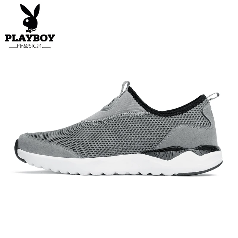 

PLAYBOY Brand Summer Men Shoes Sneakers Breathable Mesh Krasovki Men Casual Shoes Slip on Super Light Sock Trainer Comfortable
