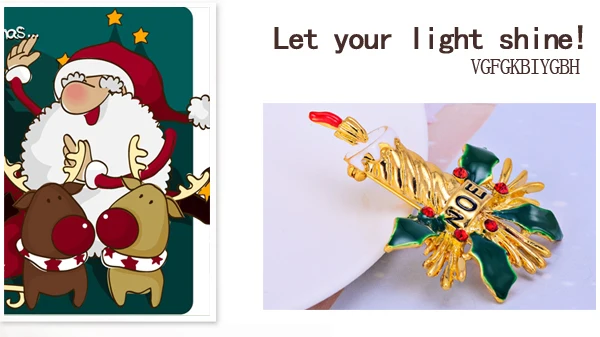 Новая модная Высококачественная уникальная Рождественская брошь в виде свечи