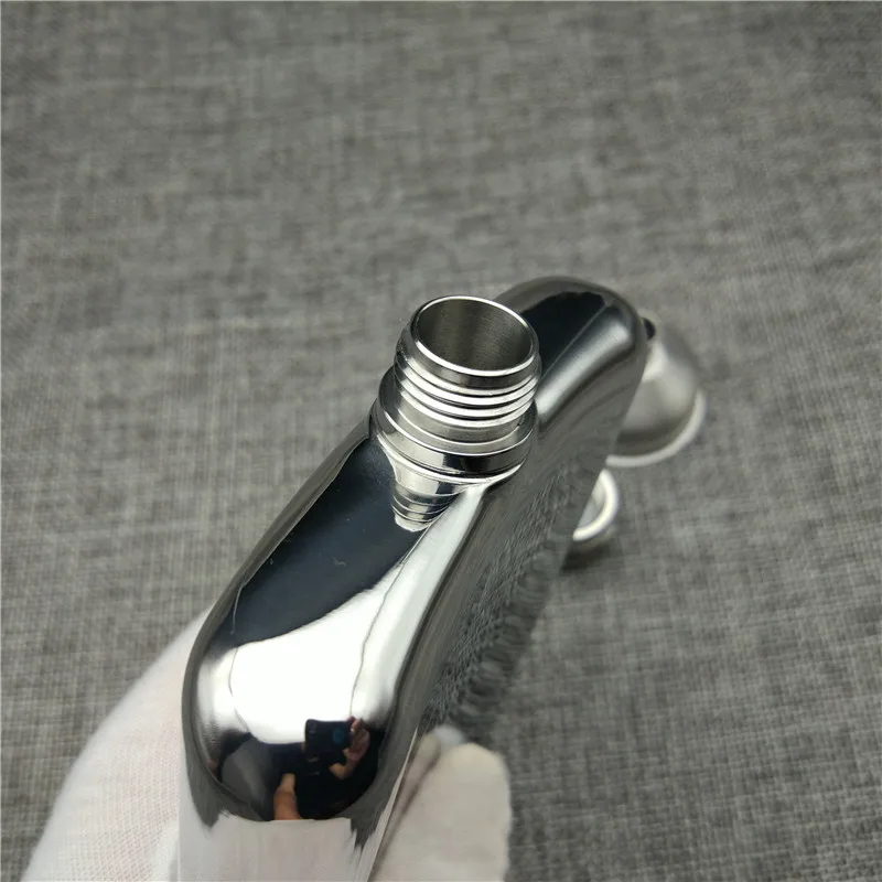 Плоская фляжка из нержавеющей стали 6OZ F 304 рельефная 6 унций карманная для водки