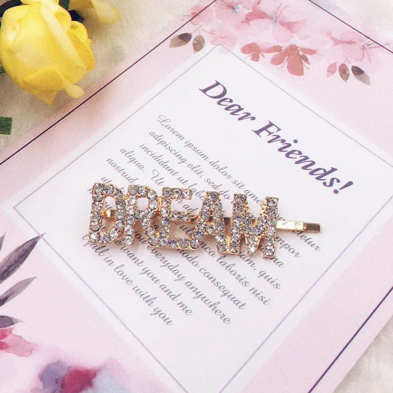 DREAM QUEEN BABY MISS DREAM заколка для волос, стразы, сплав, заколки для волос для девочек, аксессуары для волос, заколки, женские головные уборы - Цвет: DREAM