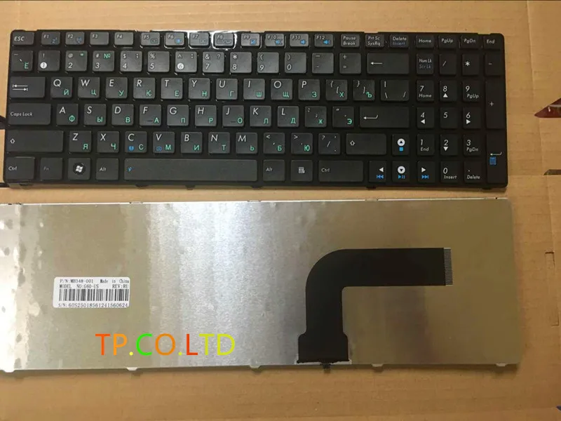 

New Laptop keyboard for ASUS G60 K52 G51 G53 N61 U50 X61 G60J G60V G60JX G60VX Black with frame Russian RU - V111452AS1