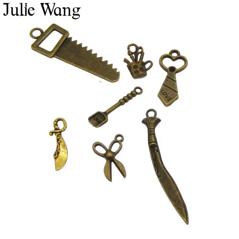 Julie Wang 8 шт. инструменты для смешивания нож Лопатка галстук античная бронза сплав