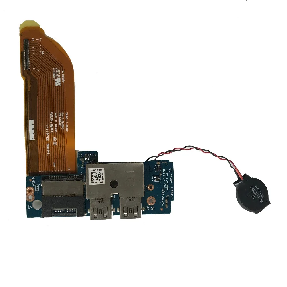 Отличный оригинал для ноутбука DELL XPS 15 9530 M3800 USB плата с кабелем CN-007DF4 007DF4 0K035W VAUBO