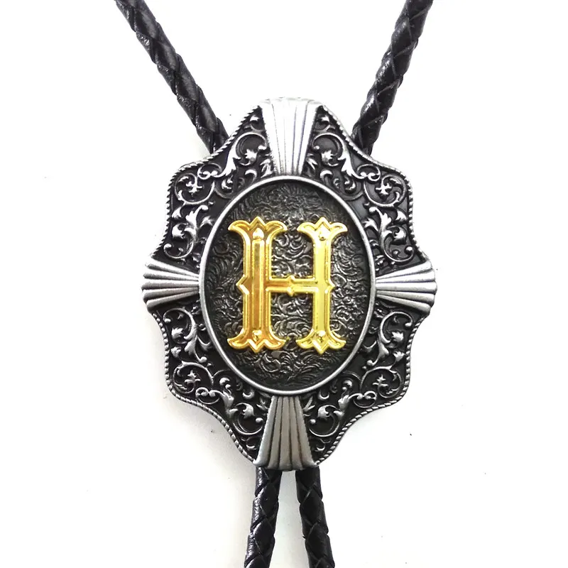 Оптовая продажа 5 шт. винтажный ковбойский галстук боло для мужчин черная кожаная