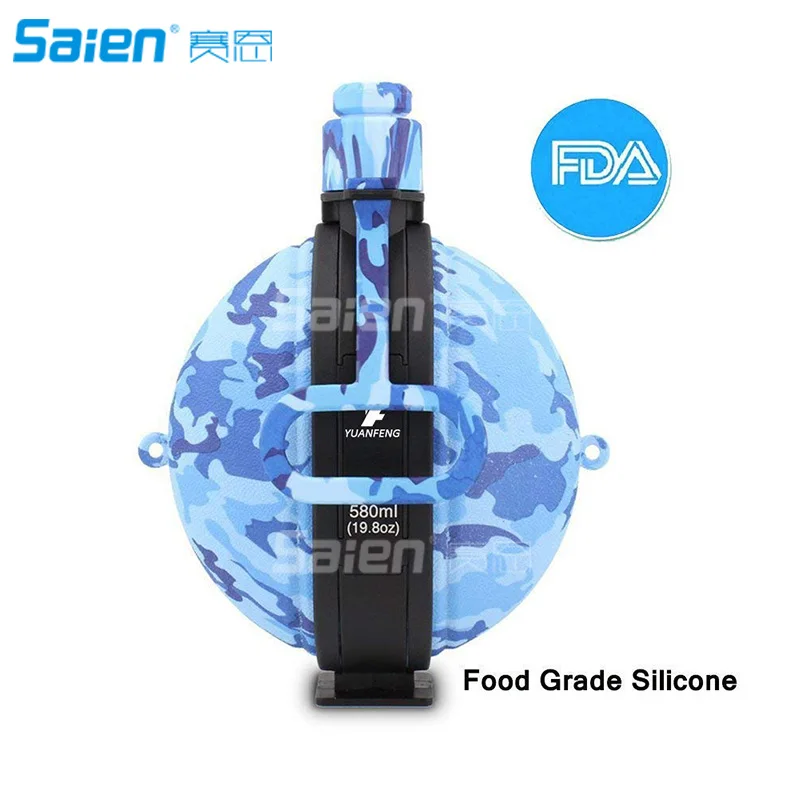 Складная Военная бутылка для воды новый дизайн силиконовый чайник столовая с